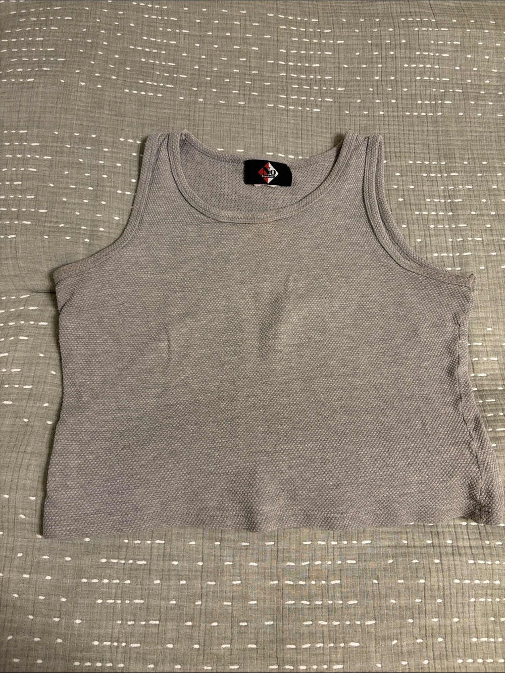 Vintage No Boundaries Women's Ribbed Tank Top - Gray